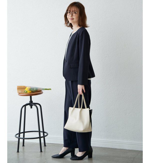 IKKA LOUNGE「【洗濯機で洗える／セットアップ対応】ウォッシャブルキーネックジャケット」|その他|