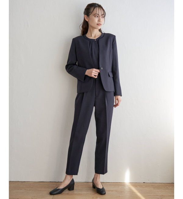 IKKA LOUNGE「【洗濯機で洗える／セットアップ対応】ウォッシャブルキーネックジャケット」|その他|