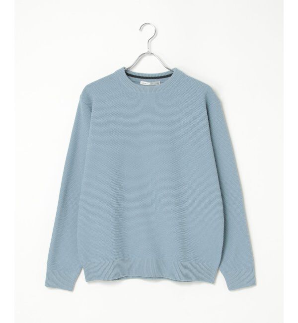 ikka「GOKU楽ニット鹿の子クルーネック」|プルオーバー|