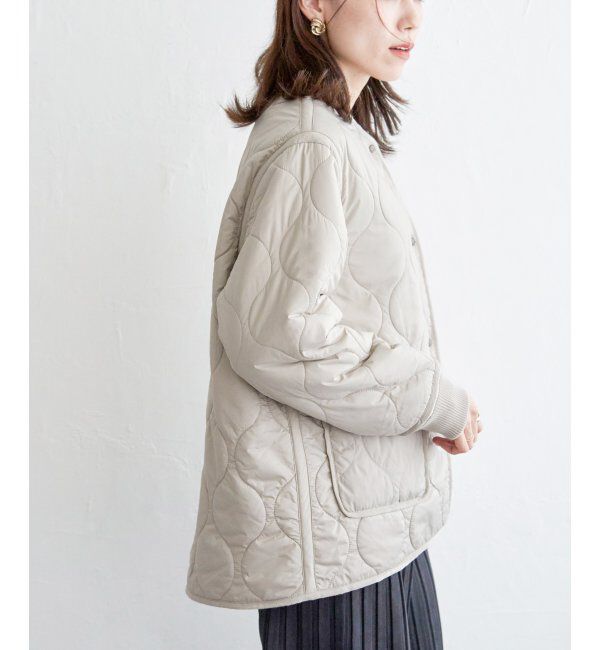 ikka「キルトボアリバーシブルブルゾン」|ブルゾン・スタジャン|