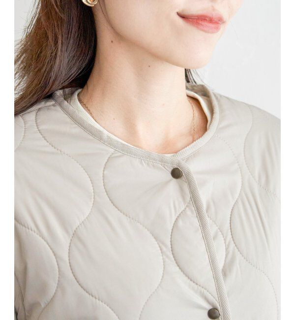 ikka「キルトボアリバーシブルブルゾン」|ブルゾン・スタジャン|