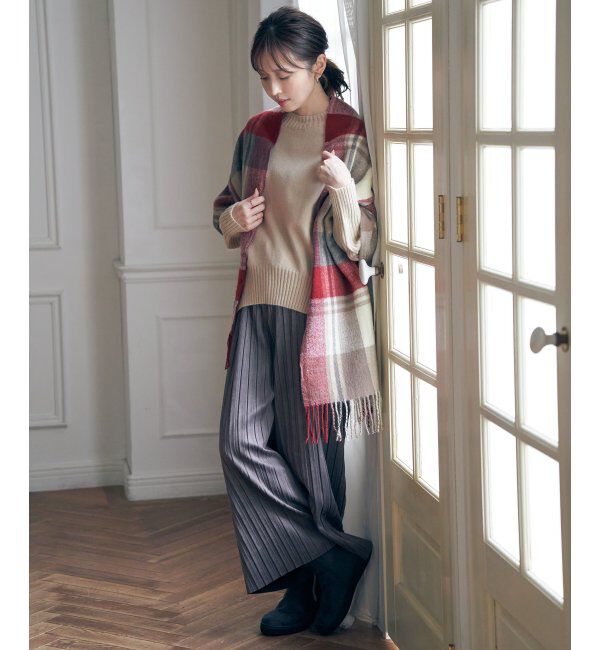 ikka「サイドスリットニットプルオーバー」|プルオーバー|