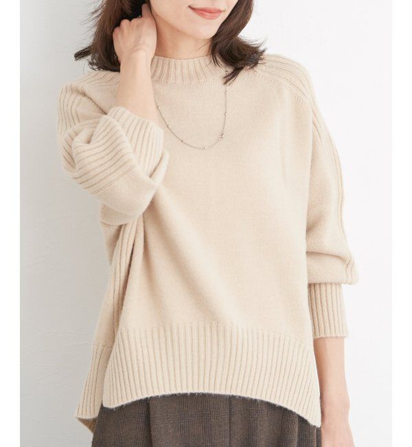 ikka「サイドスリットニットプルオーバー」|プルオーバー|