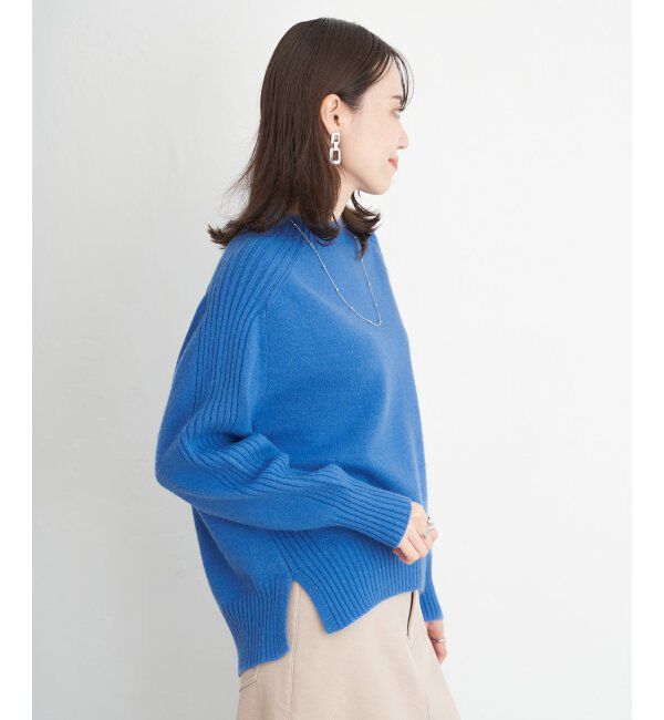 ikka「サイドスリットニットプルオーバー」|プルオーバー|