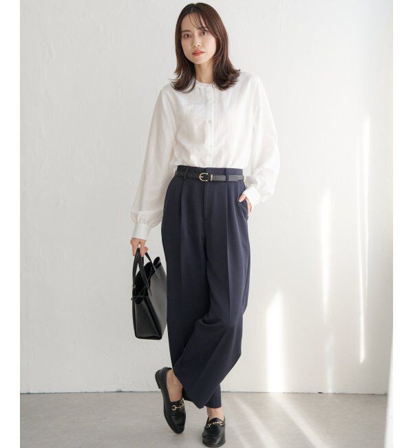 ikka「前後2WAYバンドカラーシャツ」|シャツ・ブラウス|