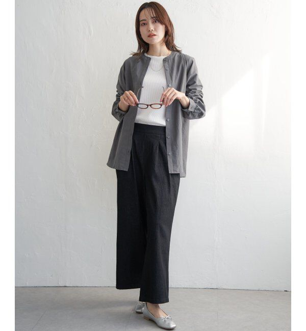 ikka「前後2WAYバンドカラーシャツ」|シャツ・ブラウス|