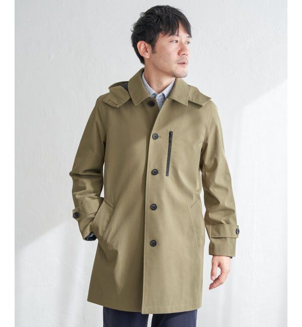 IKKA LOUNGE「【雑誌MonoMax4月号掲載】撥水ピケフードステンカラーコート」|その他|