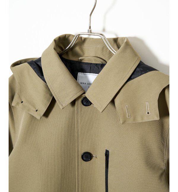 IKKA LOUNGE「【雑誌MonoMax4月号掲載】撥水ピケフードステンカラーコート」|その他|