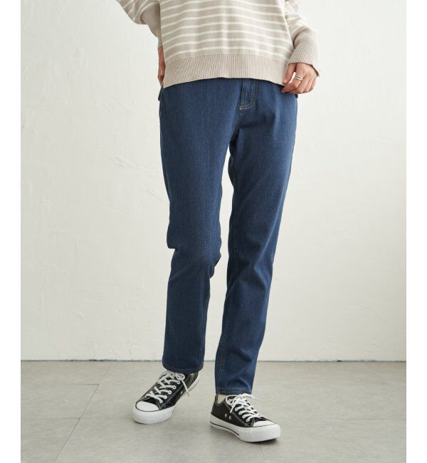 ikka「GOKU楽パンツ スリムストレート」|その他|ブルー