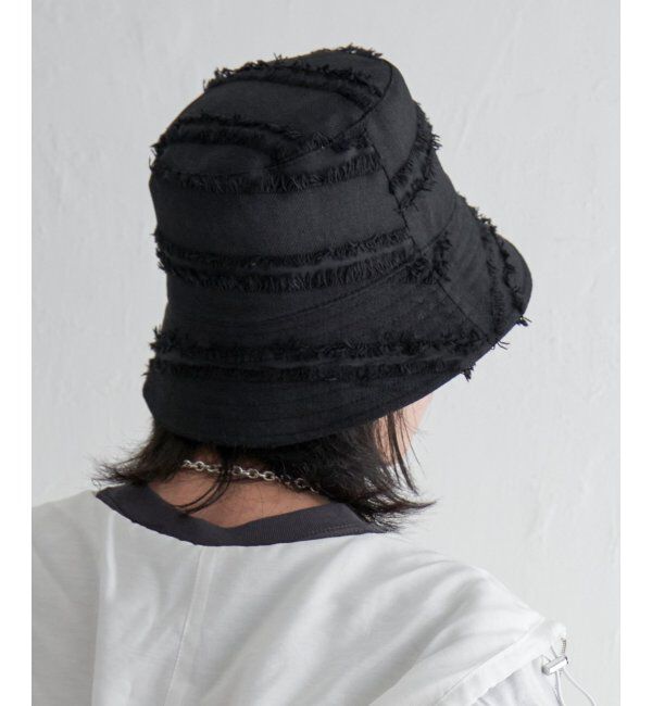 VENCE share style「2WAYフリンジバケットハット」|その他|ブラック