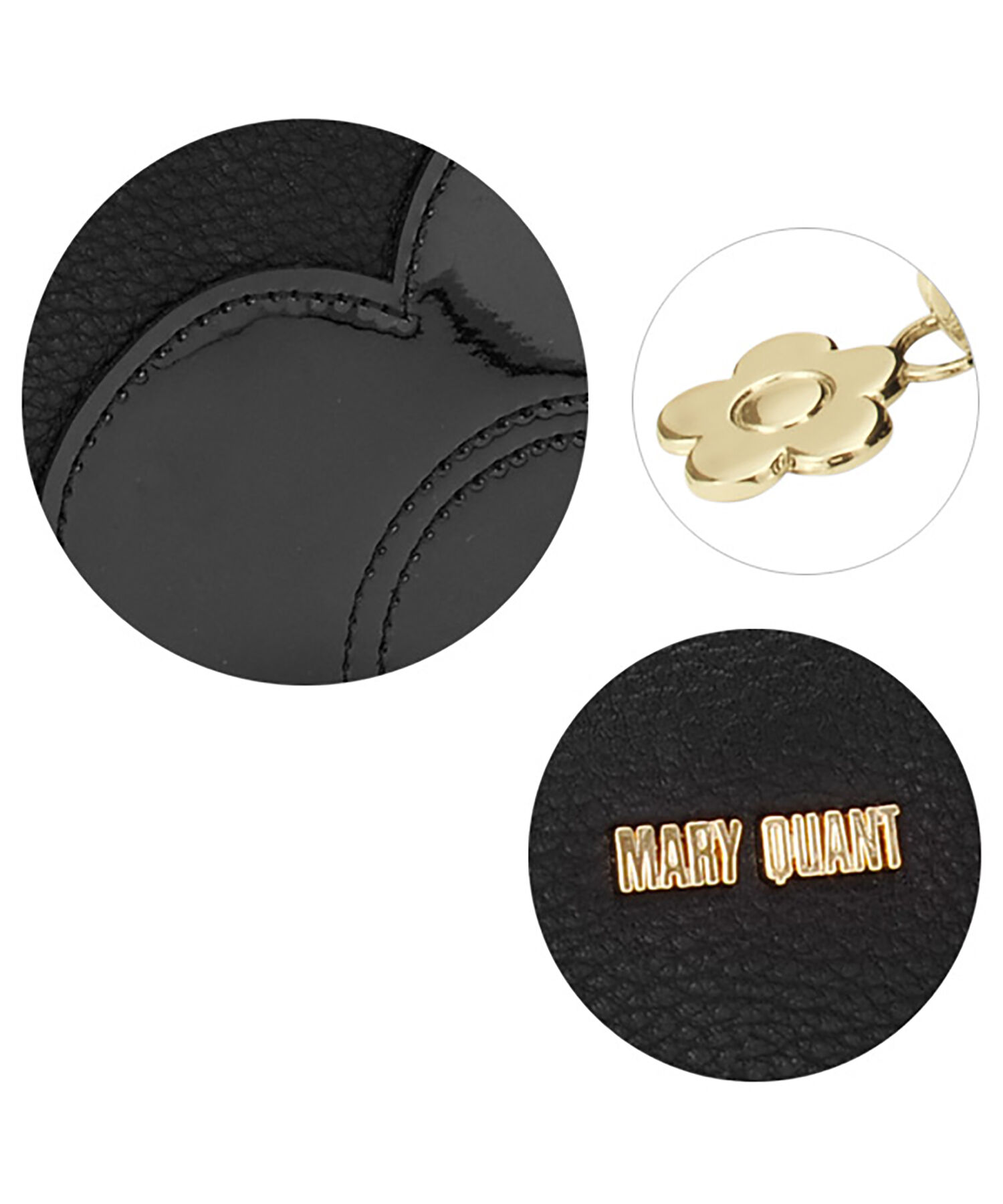 MARY QUANT「シュリンクデイジーパッチ スクエアペンケース」|ポーチ|