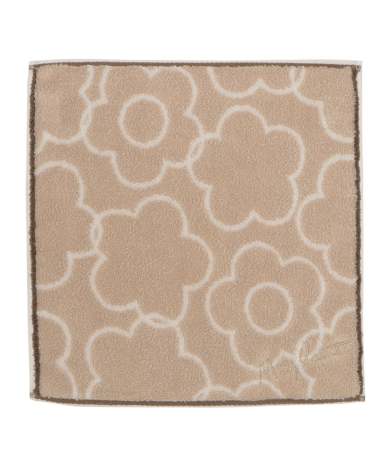 MARY QUANT「リファインドデイジー ミニタオル」|ハンカチ|ベージュ