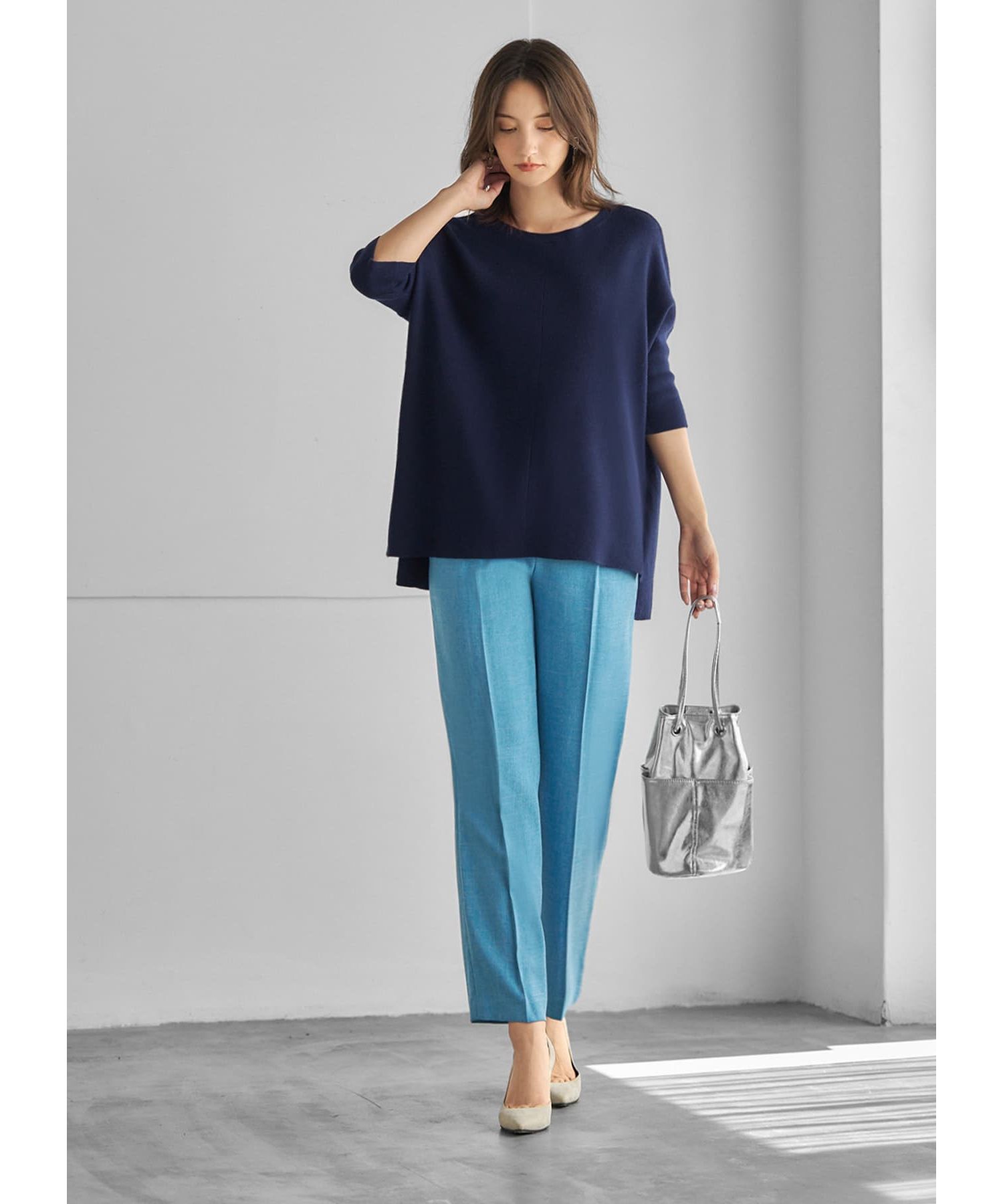 STYLE DELI「ソフトタッチ◆８分袖ドルマンニットトップス」|ニット・セーター|