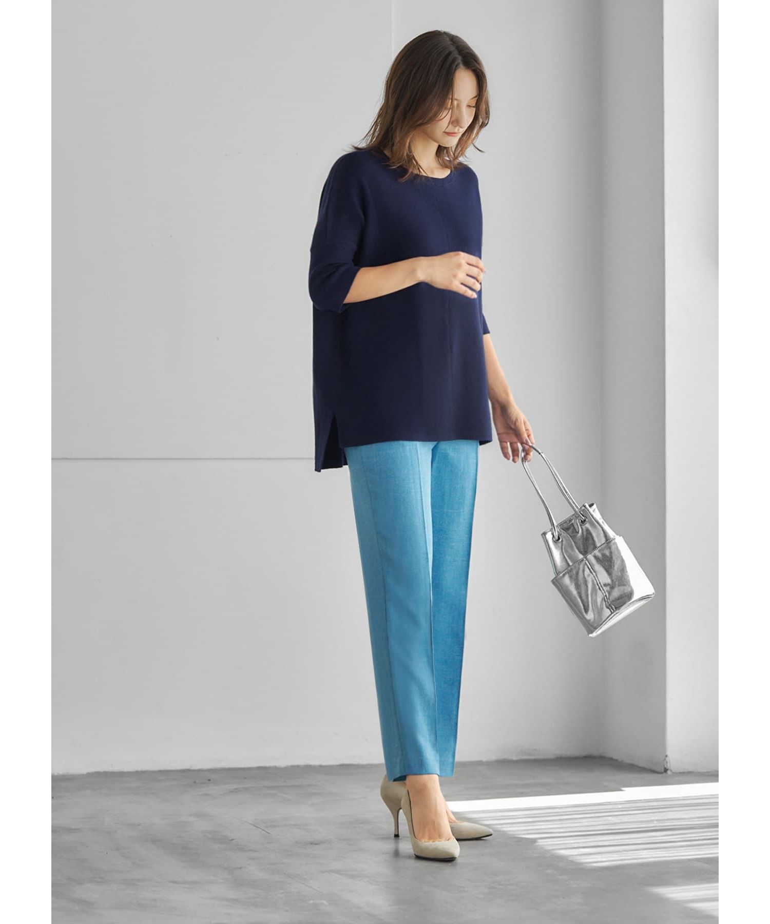 STYLE DELI「ソフトタッチ◆８分袖ドルマンニットトップス」|ニット・セーター|