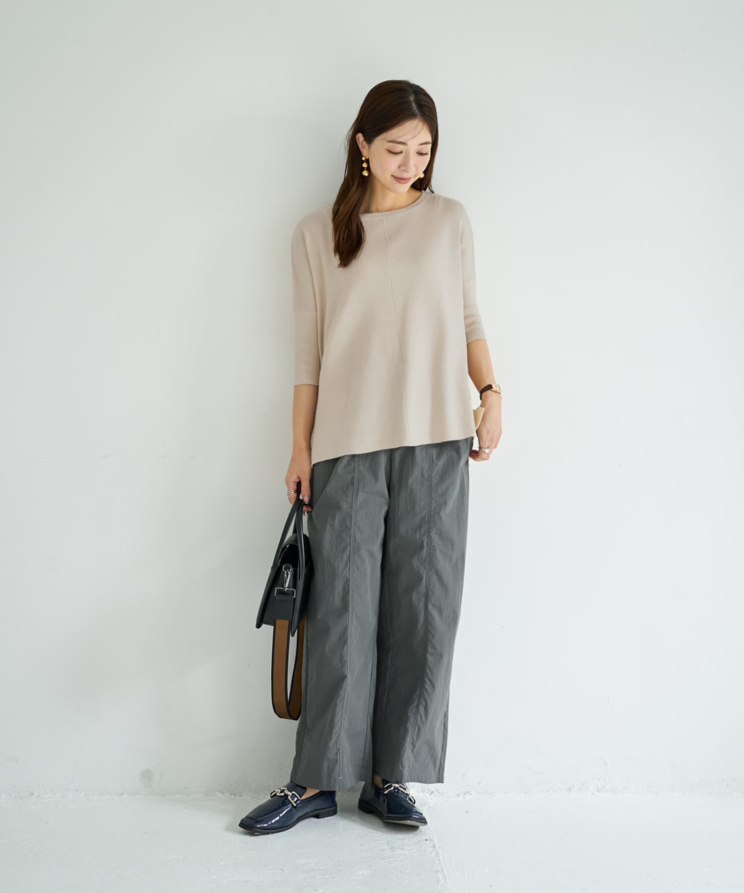 STYLE DELI「ソフトタッチ◆８分袖ドルマンニットトップス」|ニット・セーター|