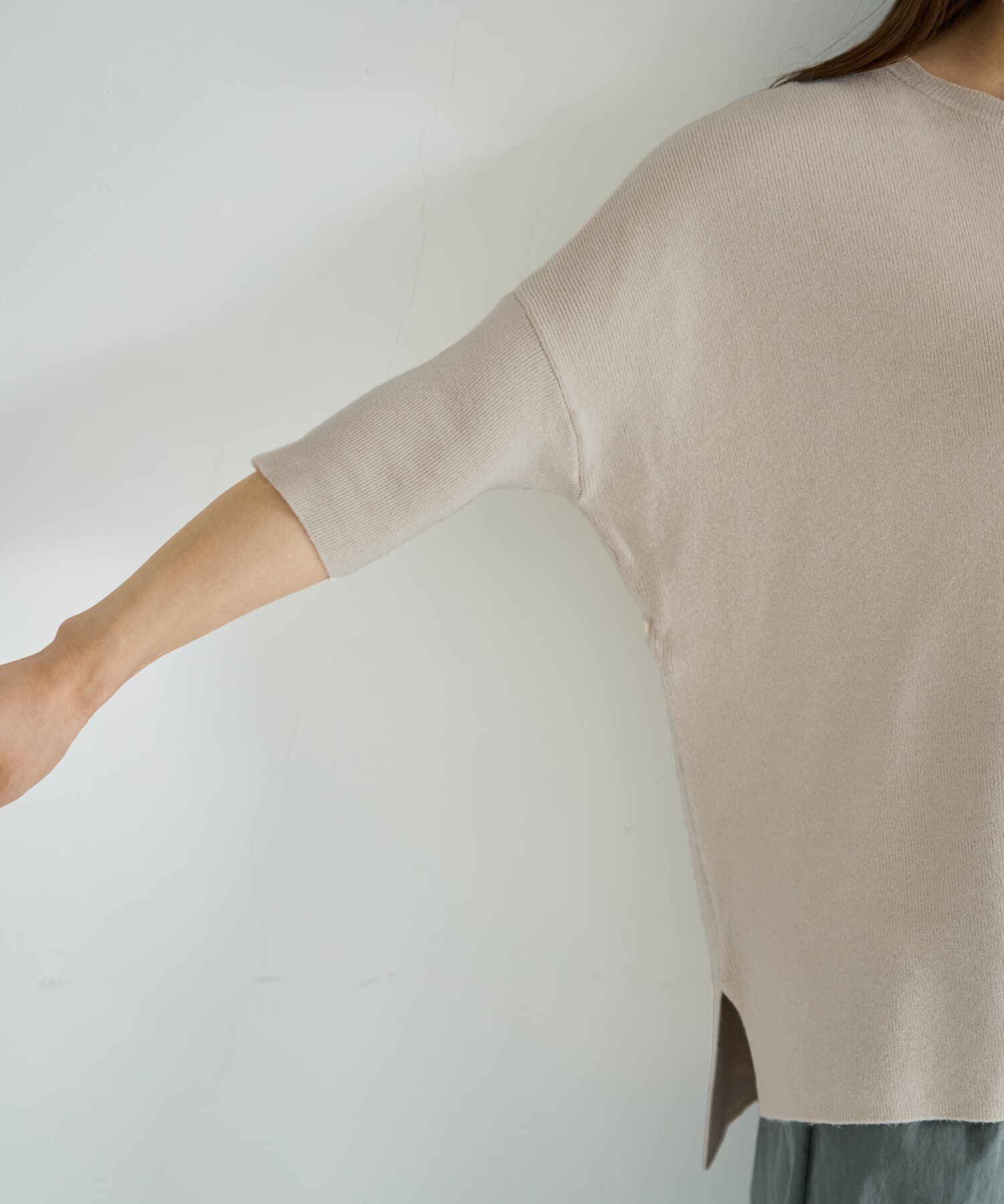 STYLE DELI「ソフトタッチ◆８分袖ドルマンニットトップス」|ニット・セーター|