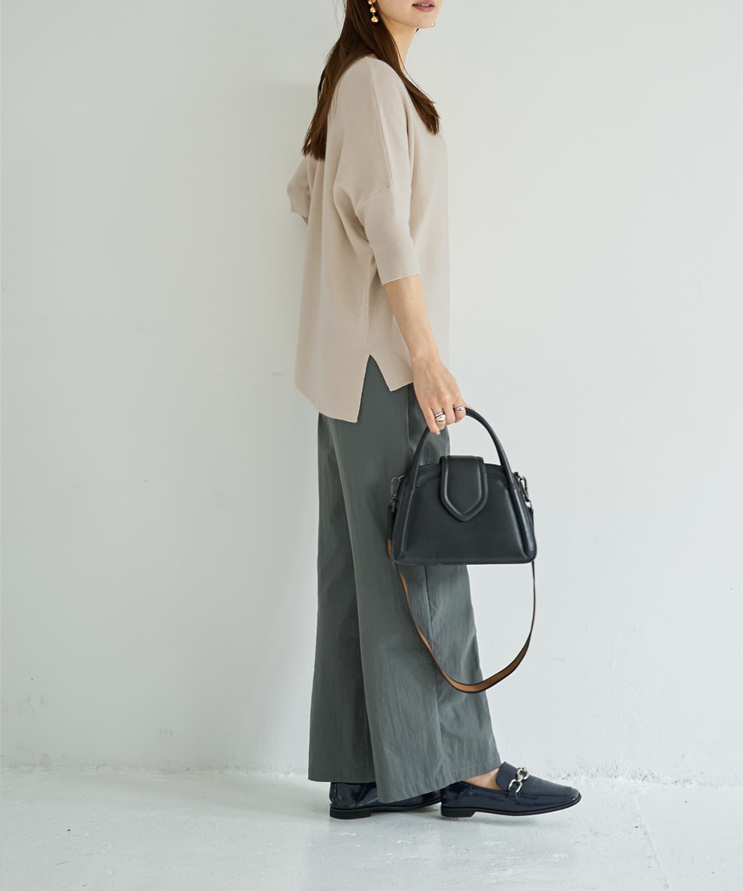 STYLE DELI「ソフトタッチ◆８分袖ドルマンニットトップス」|ニット・セーター|