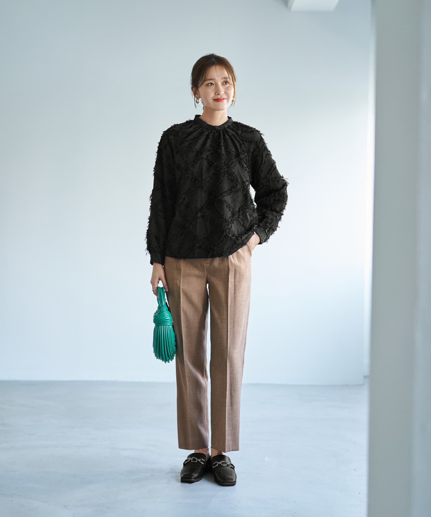 STYLE DELI「柄状ディコラティブフリンジブラウス」|シャツ・ブラウス|
