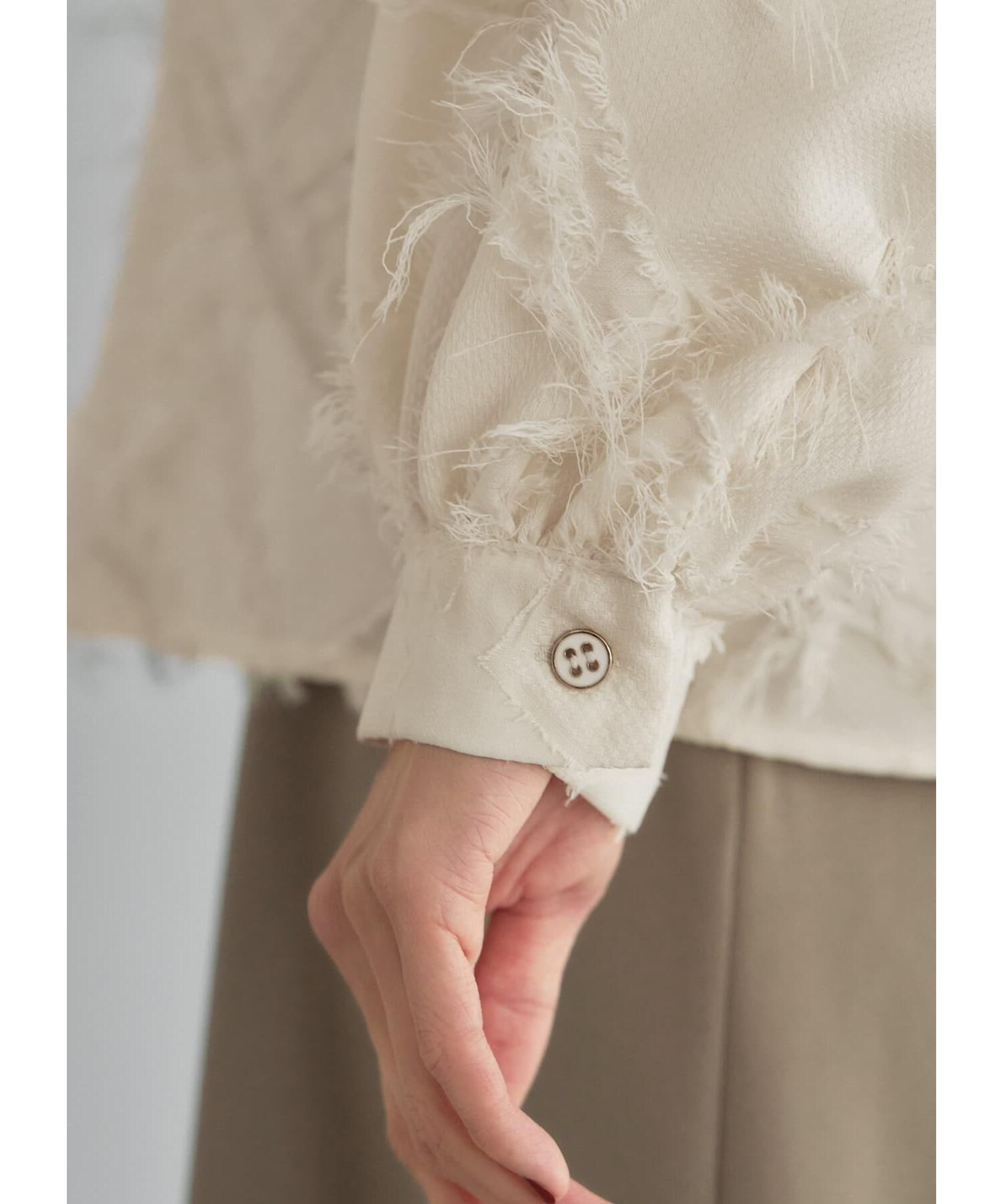 STYLE DELI「柄状ディコラティブフリンジブラウス」|シャツ・ブラウス|