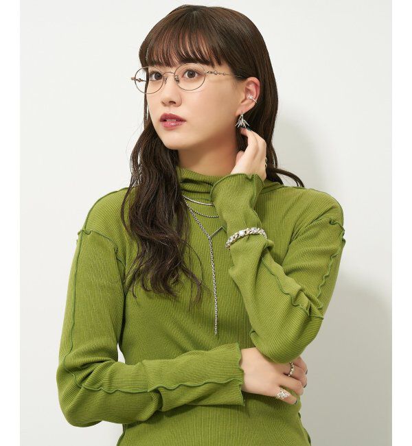  「【LOVE BY e.m.コラボ】&ldquo;staccato&rdquo;｜オーバル型メタルフレーム｜Zoff｜LOVE BY e.m. レンズ交換券付」|メガネ|