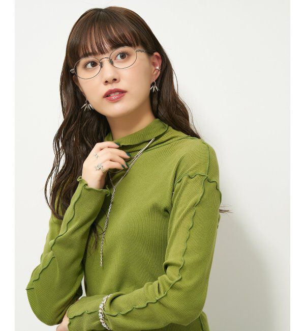  「【LOVE BY e.m.コラボ】&ldquo;staccato&rdquo;｜オーバル型メタルフレーム｜Zoff｜LOVE BY e.m. レンズ交換券付」|メガネ|