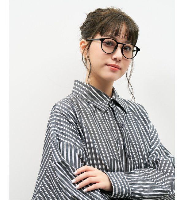  「【WEB限定】ボストン型 サングラス | カラーレンズ 軽量 トレンド 紫外線対策 UVカット ユニセックス」|サングラス|黒