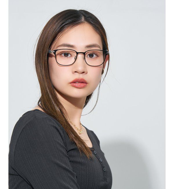  「ボストン型 メガネ | レザー調 ラバーテンプル 眼鏡 伊達メガネ 度付き CLASSIC レンズ交換券付」|メガネ|