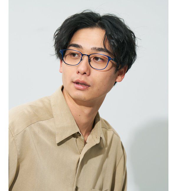  「ボストン型 メガネ | レザー調 ラバーテンプル 眼鏡 伊達メガネ 度付き CLASSIC レンズ交換券付」|メガネ|