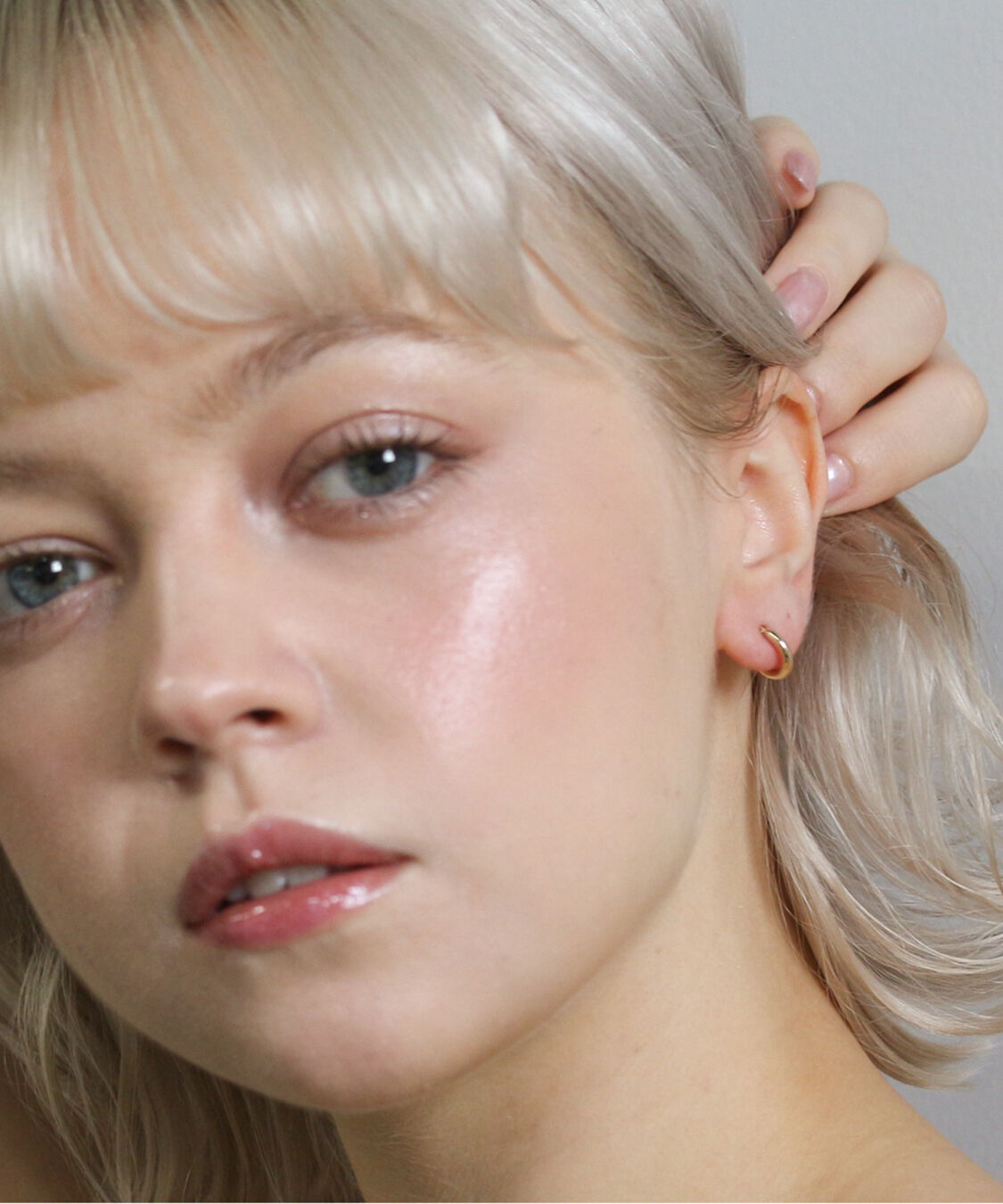  「ゴールド スナップ フープ ピアス | K10YG」|ピアス|