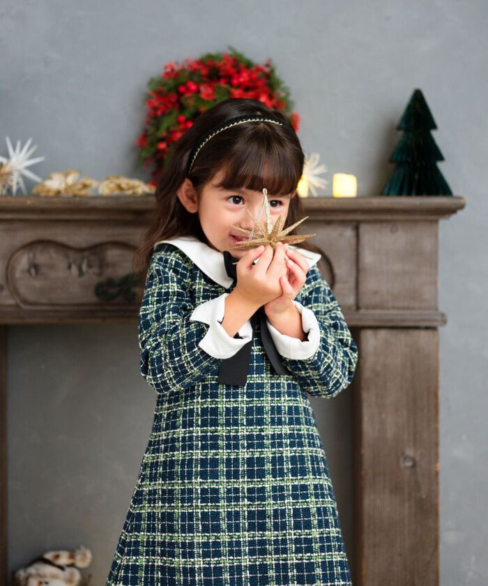 BACKYARD FAMILY「Rora ワンピース 通販 パハリータ ブローチ付きワンピース 子供服 ワンピ 長袖」|その他|