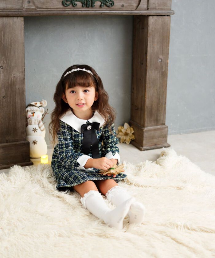 BACKYARD FAMILY「Rora ワンピース 通販 パハリータ ブローチ付きワンピース 子供服 ワンピ 長袖」|その他|