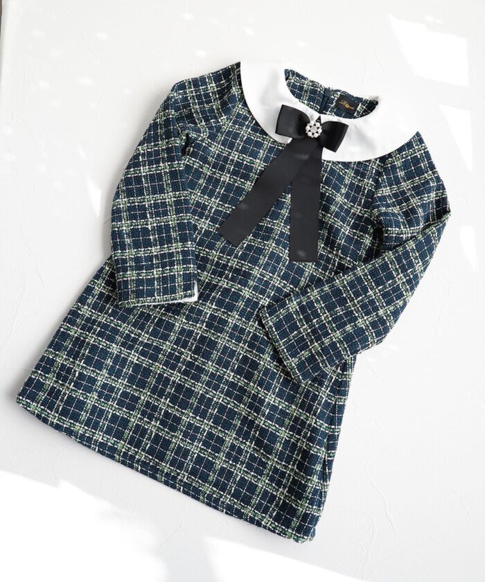 BACKYARD FAMILY「Rora ワンピース 通販 パハリータ ブローチ付きワンピース 子供服 ワンピ 長袖」|その他|