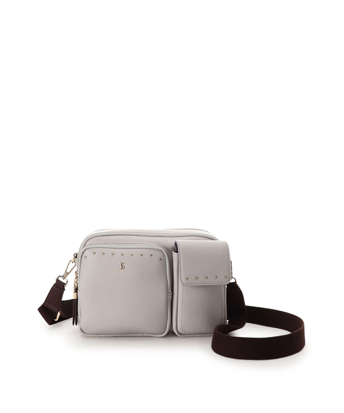 Samantha Thavasa「新スタッズスクエアショルダーバッグ」|ショルダー・メッセンジャー|グレー