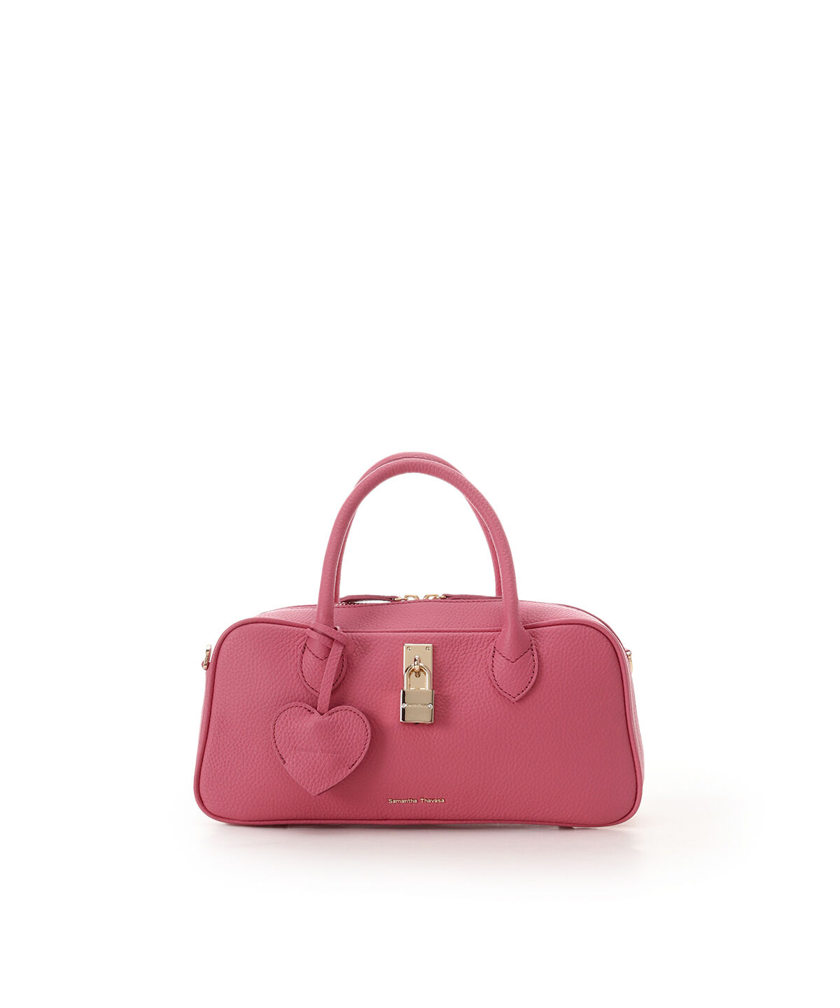 Samantha Thavasa「サマンサ レディ パドロック ワイドボストンバッグ」|ハンドバッグ|ピンク