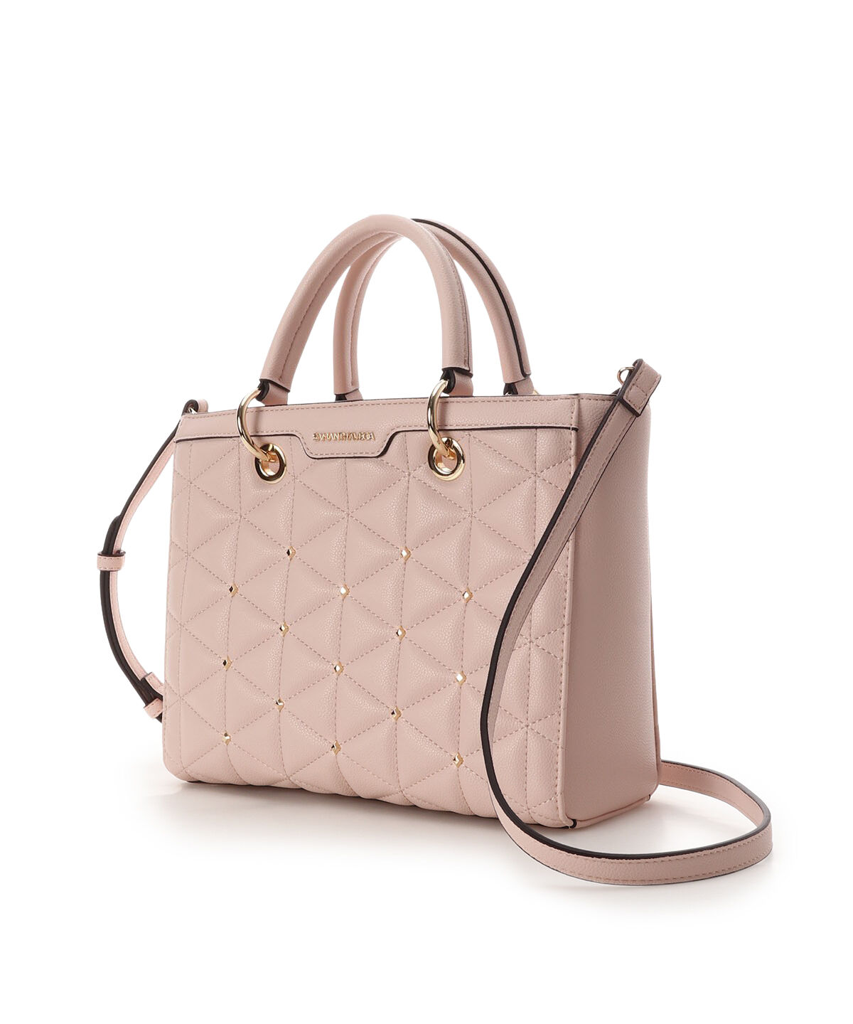 Samantha Vega「キルティングスタッズスクエアバッグ」|ハンドバッグ|