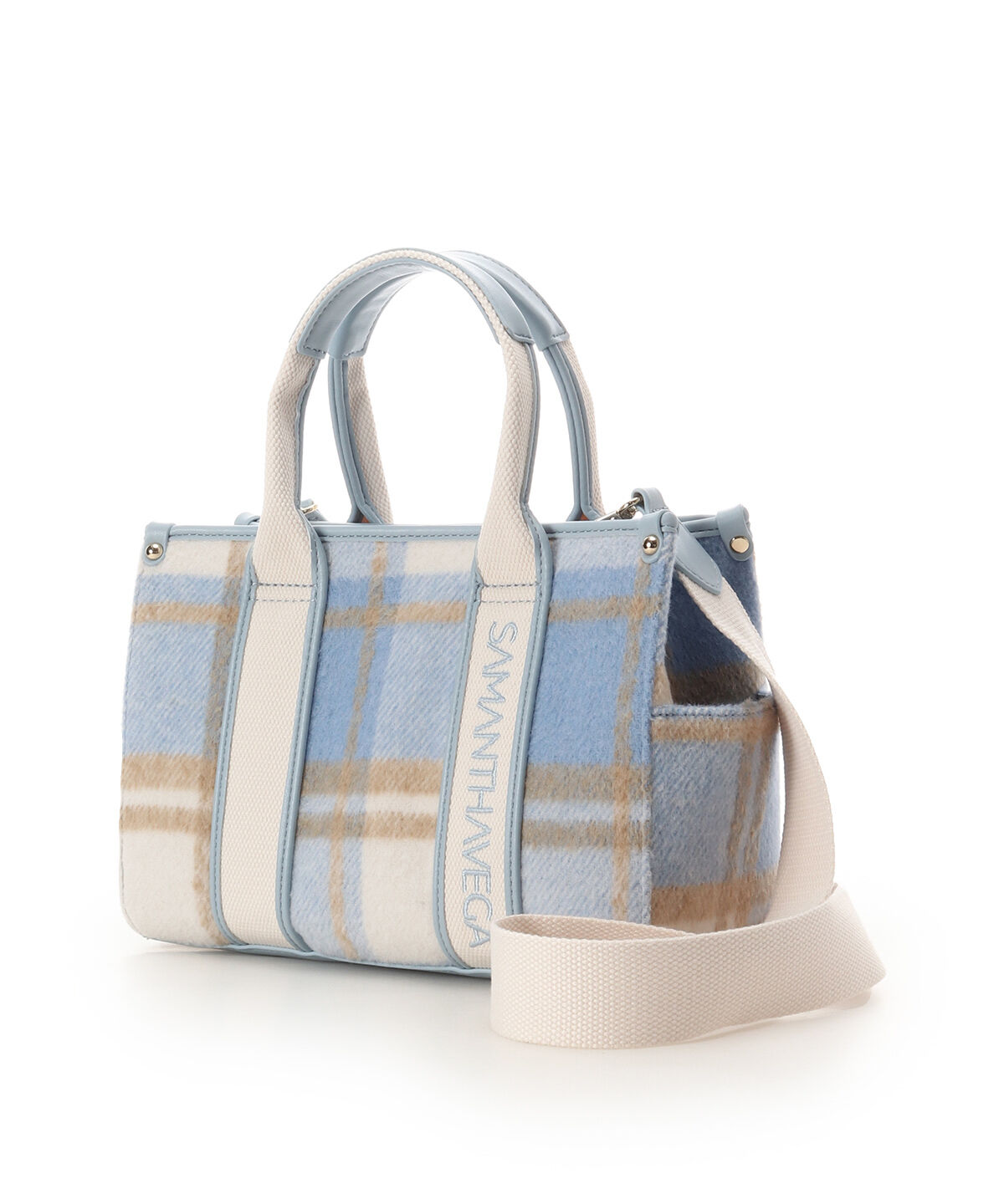 Samantha Vega「ロゴテープチェックハンドバッグ」|ハンドバッグ|