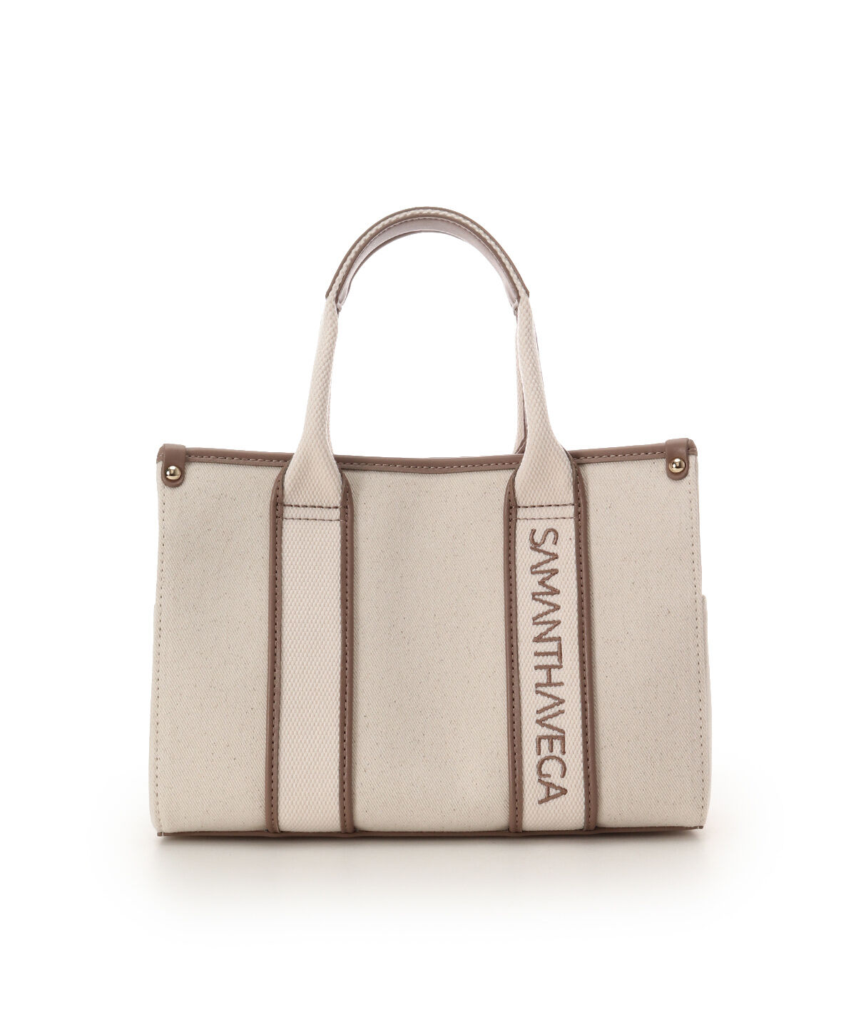 Samantha Vega「新色ロゴテープキャンバスハンドバッグ（小）」|ハンドバッグ|オフホワイト