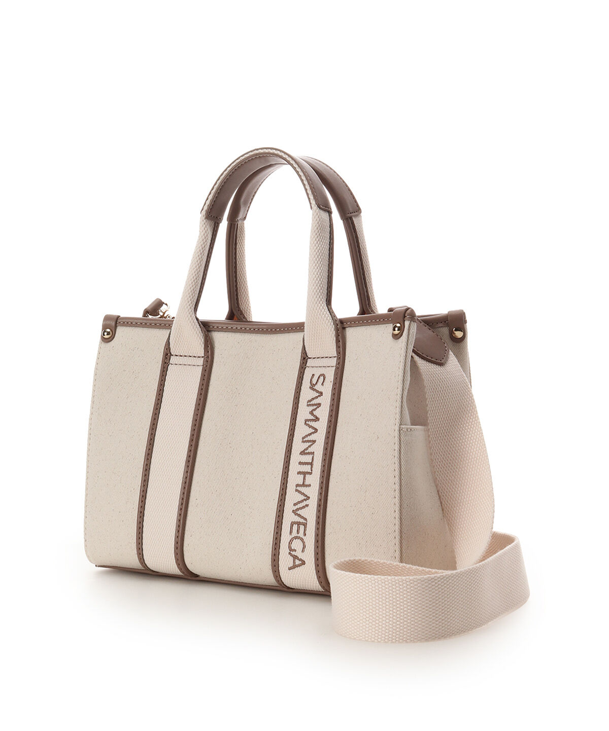 Samantha Vega「新色ロゴテープキャンバスハンドバッグ（小）」|ハンドバッグ|