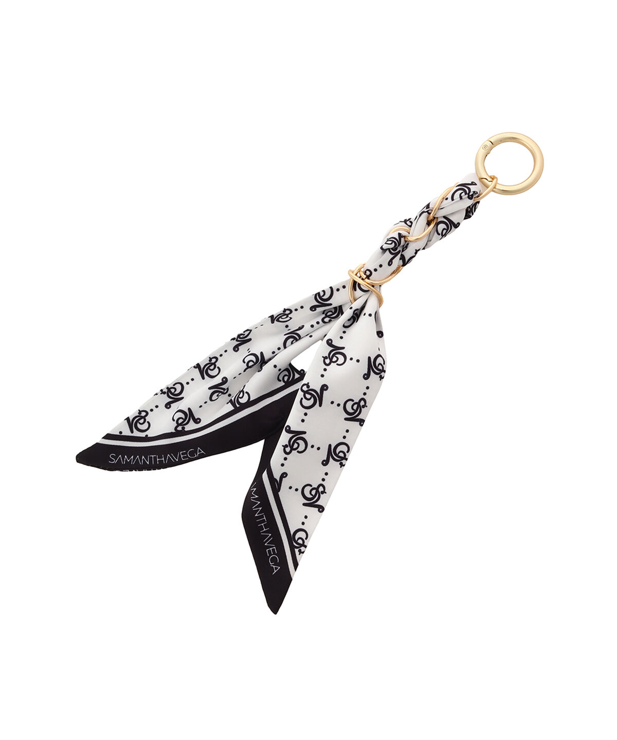 Samantha Vega「モノグラムスカーフチャーム」|チャーム・キーホルダー|ホワイト