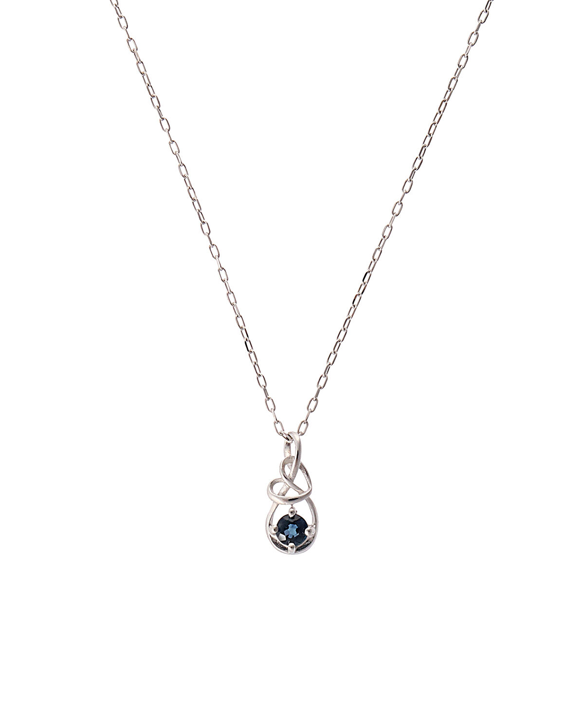 Samantha Tiara「K10 WG Infinity Love Knot バースデーストーンネックレス《9月 誕生石》」|ネックレス|K10 WG