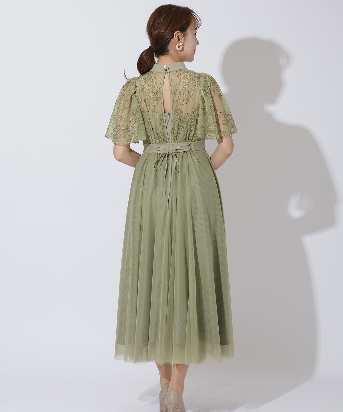 アンドクチュール「コードチュール刺しゅうフレアドレス」|ドレス|