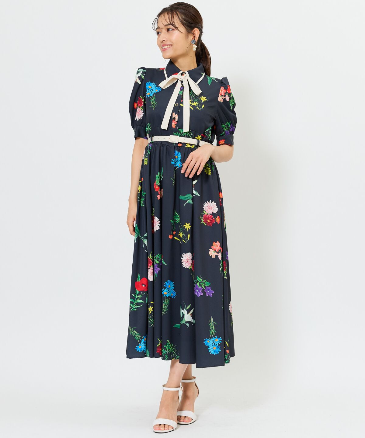 アンドクチュール「ボタニカルフラワーワンピース」|ワンピース|