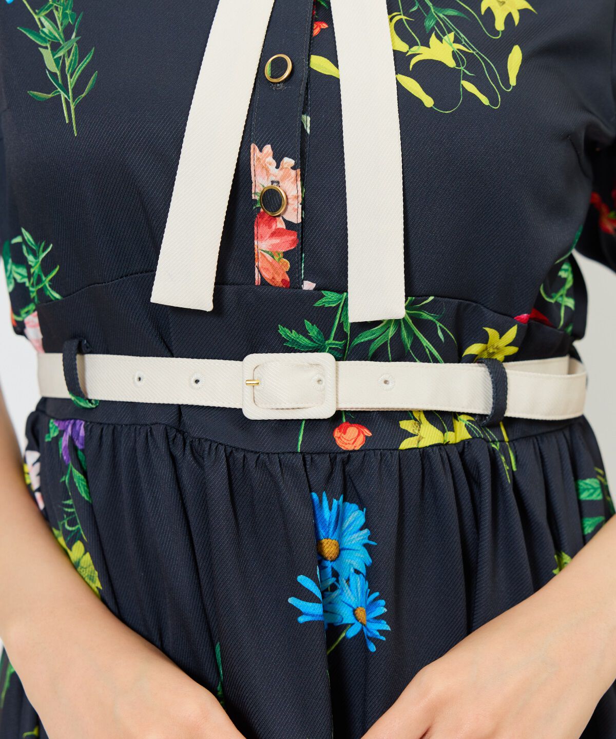 アンドクチュール「ボタニカルフラワーワンピース」|ワンピース|