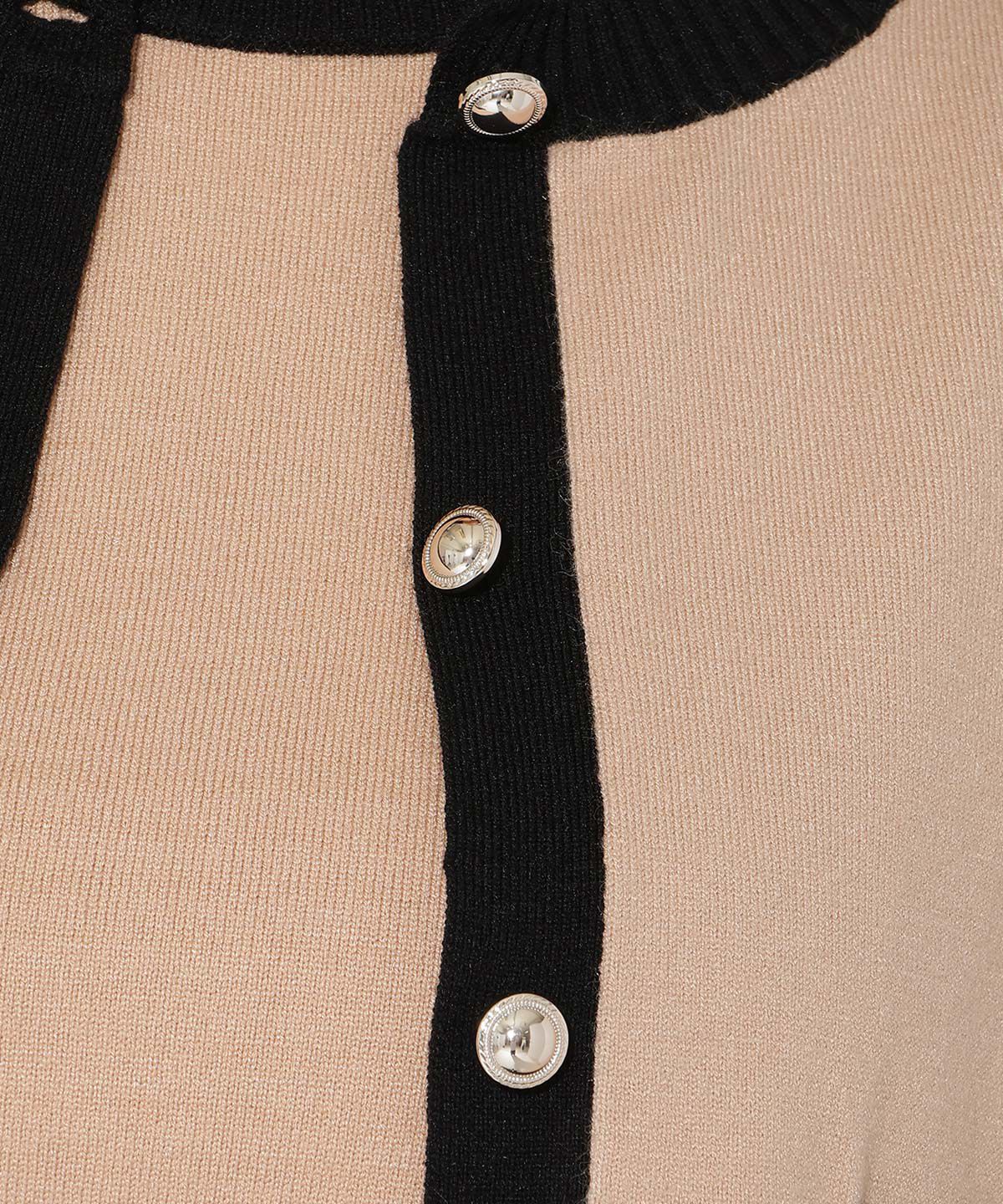 アンドクチュール「バイカラーアンサンブルニット」|カーディガン|