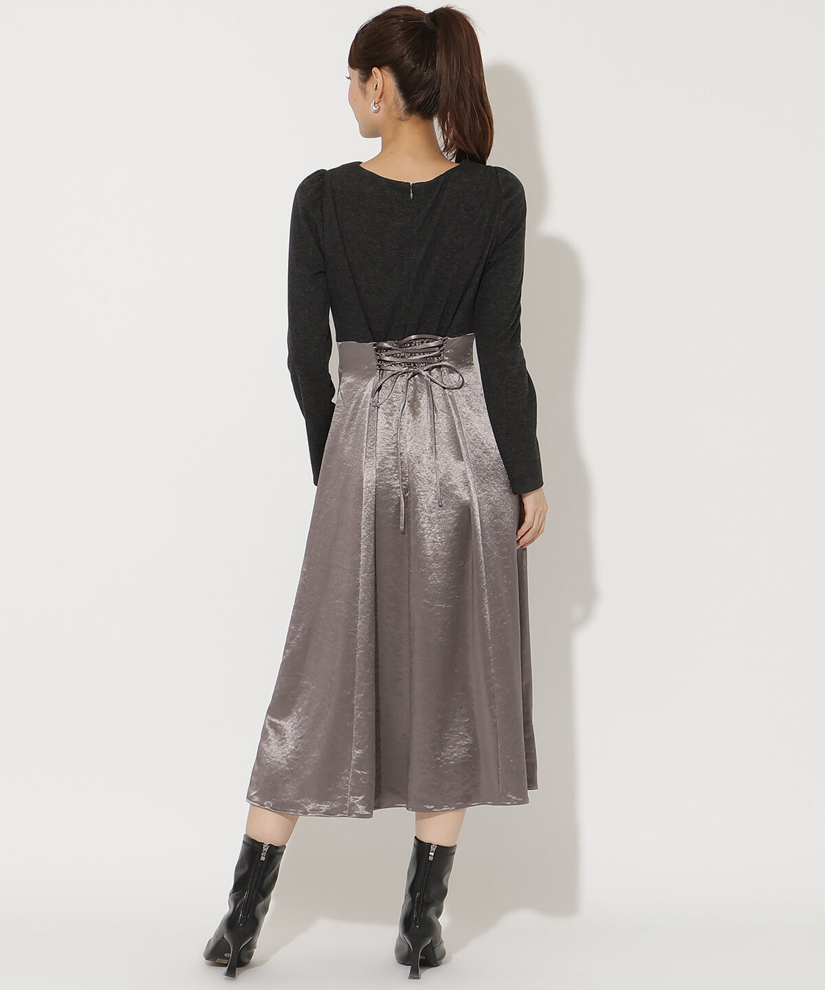 アンドクチュール「サテンドッキングワンピース」|ワンピース|