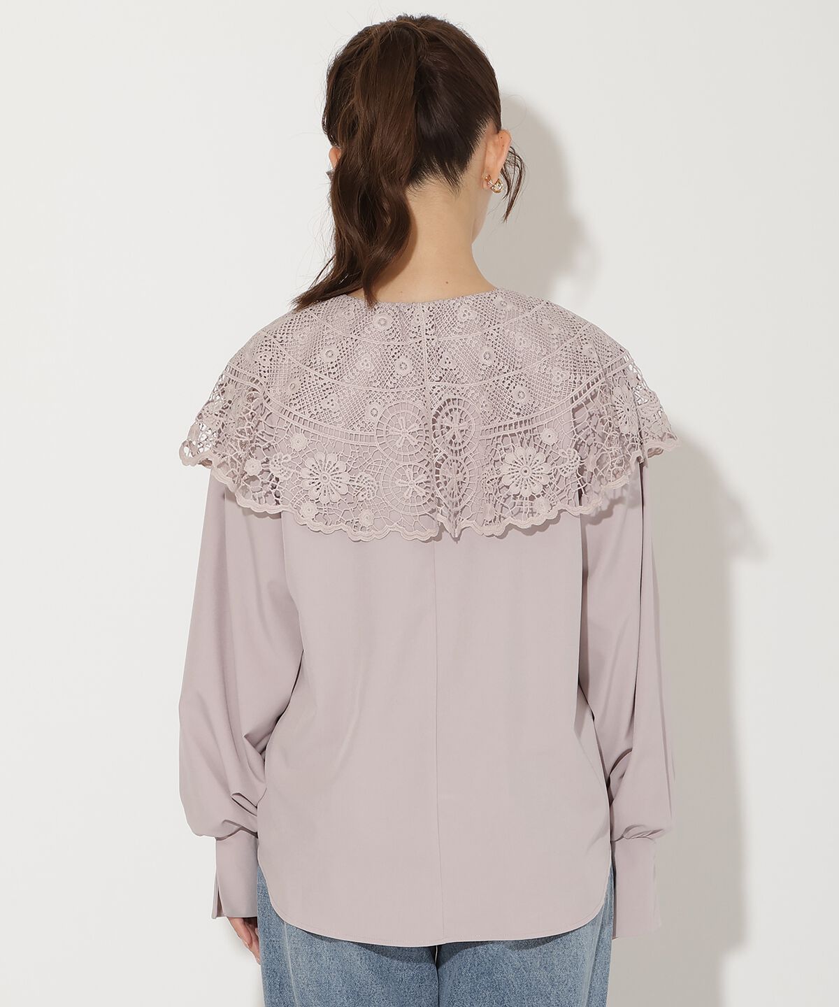 アンドクチュール「レースカラーブラウス」|シャツ・ブラウス|