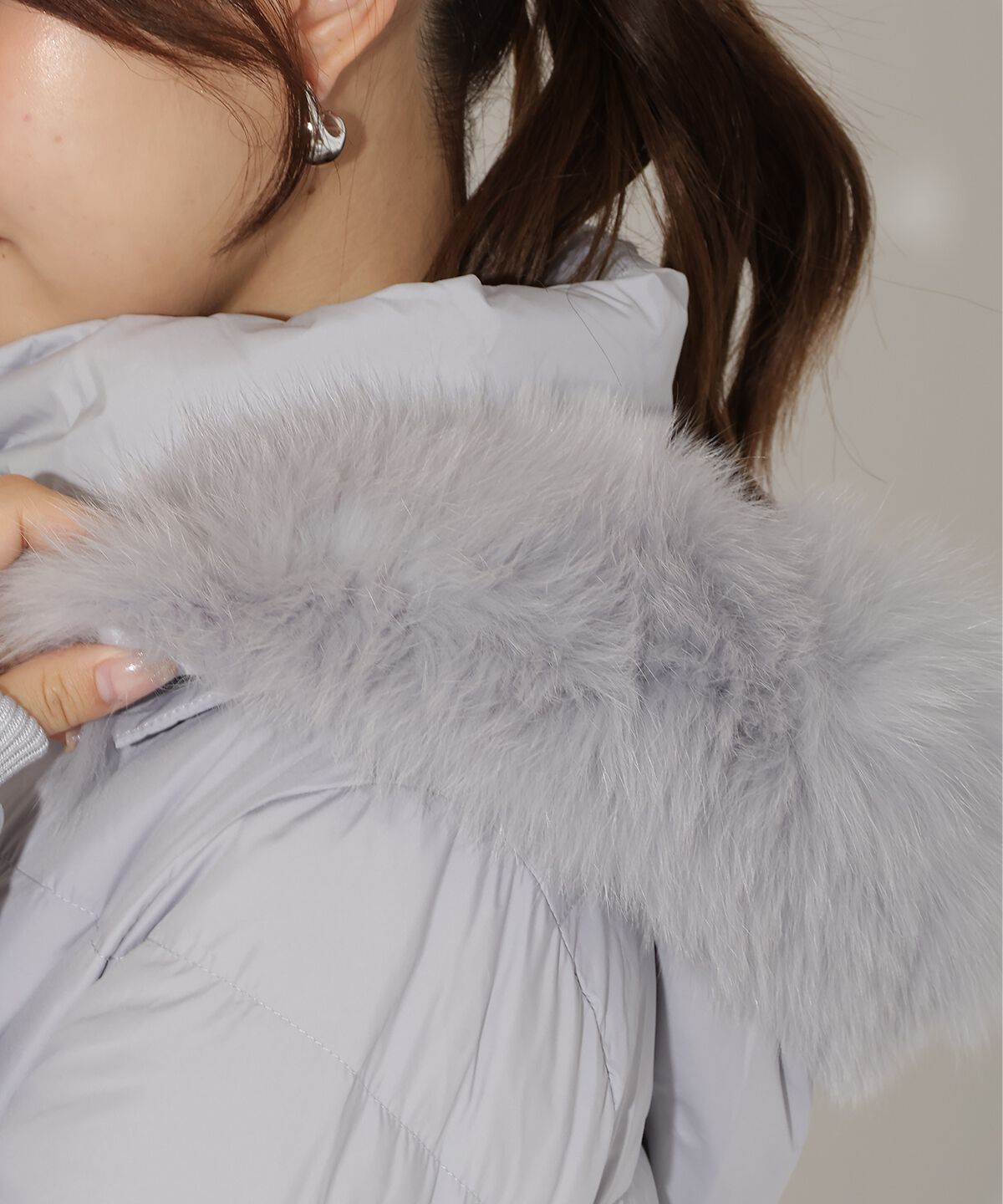 アンドクチュール「FOXファー付きショートダウン」|ダウン|