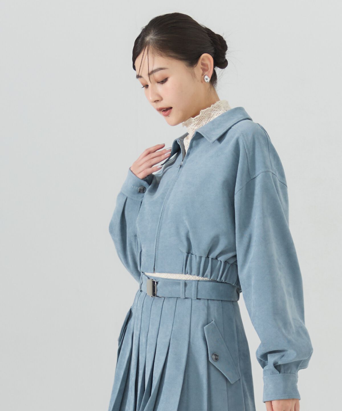 REDYAZEL「フロントジップショートブルゾン」|ブルゾン・スタジャン|