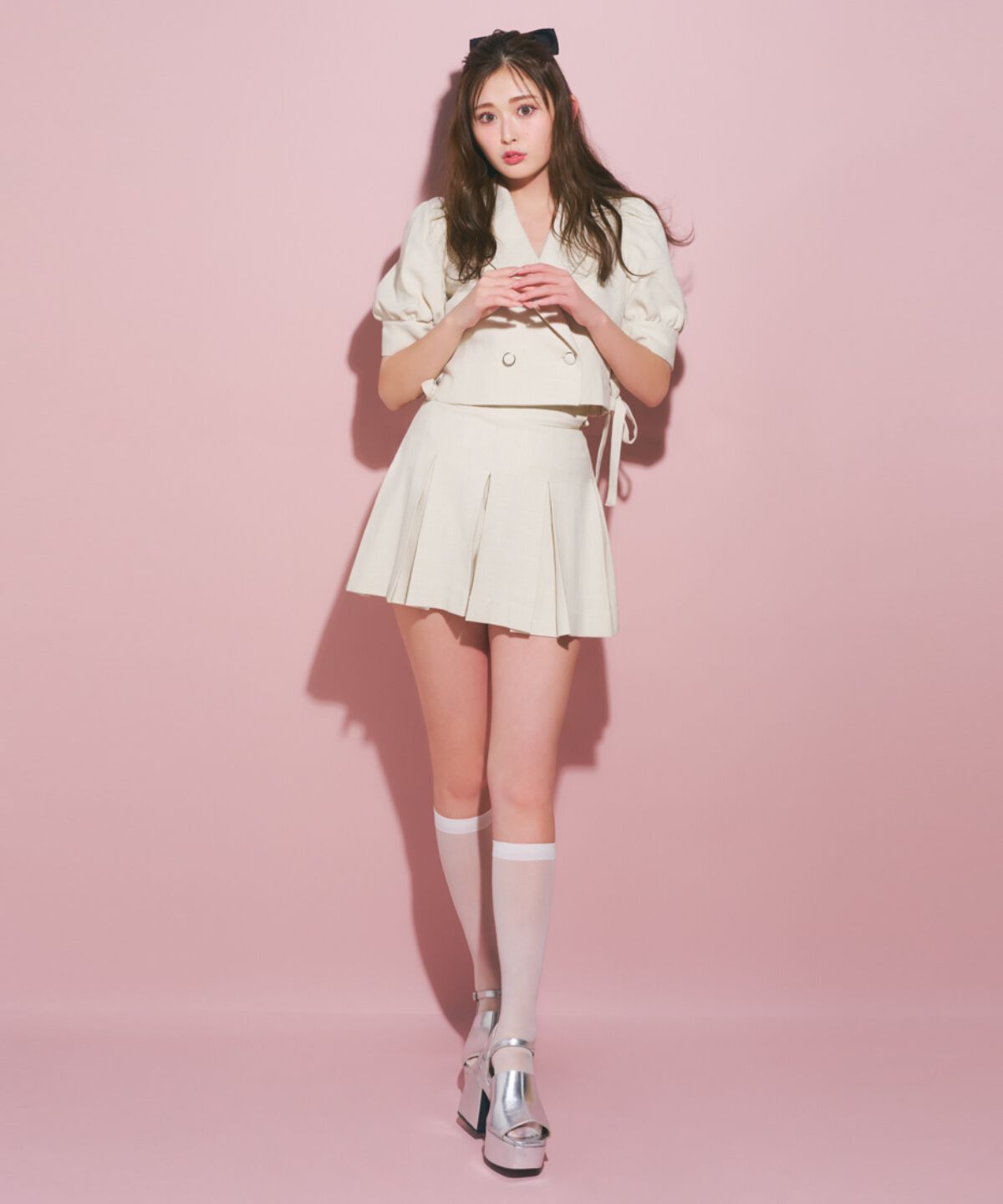 REDYAZEL「ボックスタックショートパンツ」|キュロット|