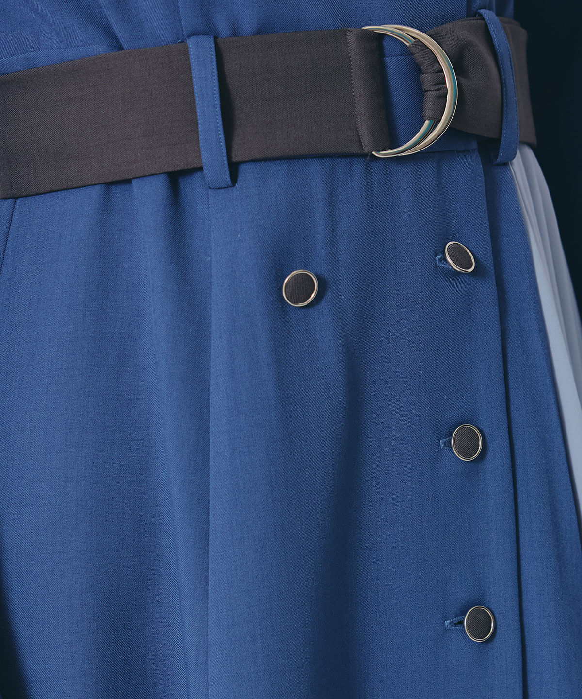 REDYAZEL「バイカラープリーツトレンチワンピース」|ワンピース|